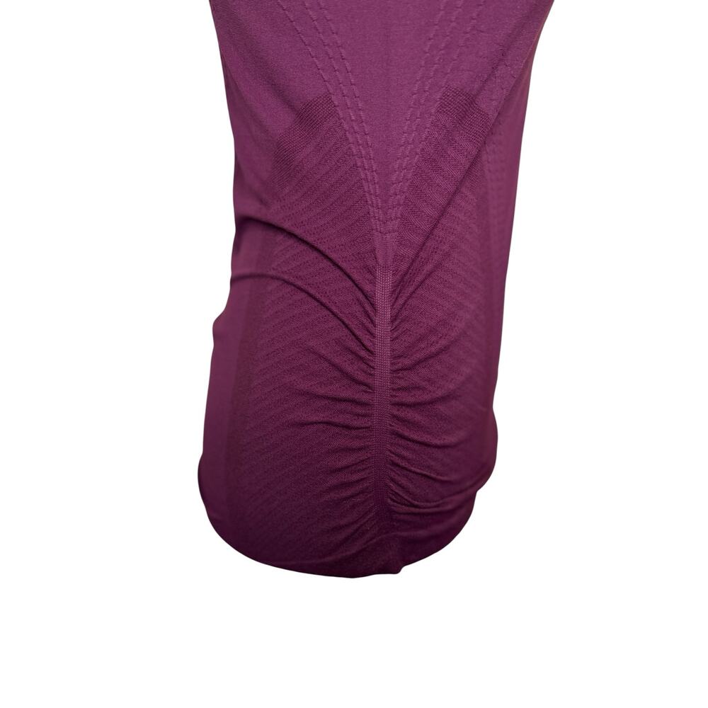 Quince Ruched Racerback Tank Top Plum Purple Running Yoga Medium - Picture 3 of 7